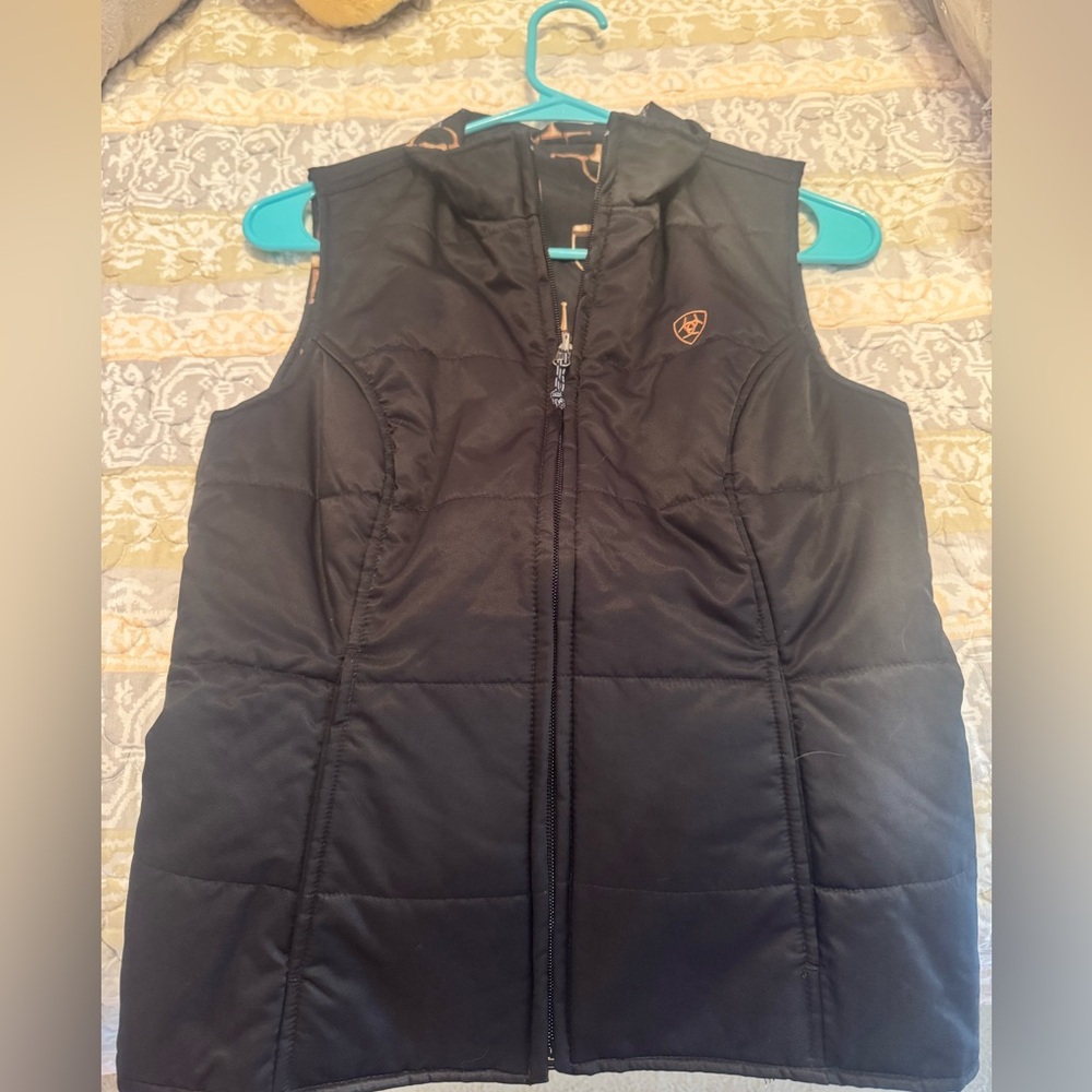 Ariat Black Quilted Reversible Vest